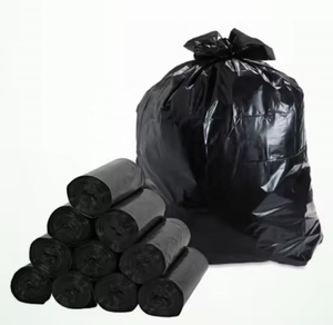 Factory Customization logo HDPE LDPE Big Black Trash Bag Large Heavy Duty <b>Plastic</b> Bags Garbage Bags - Product Image 1