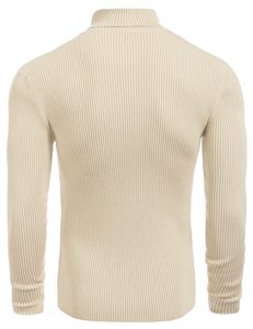 Cashmere Cao Cổ Người Đàn Ông Áo Len Mùa Đông Ấm Áp Cáp Đan Mỏng Phù Hợp Với Biểu Tượng Tùy Chỉnh Tiền Cũ Phong Cách Giản Dị Dài Tay - Product Image 3