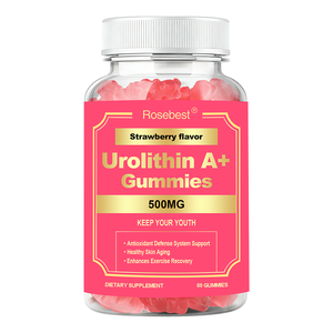 로즈베스트 도매 OEM 자체 브랜드 항산화 및 피부 노화 방지 건강 보조 식품 무설탕 500mg 유롤리틴 A 구미 - Product Image 1