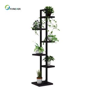 AILICHEN Bibliothèque créative et porte-fleurs en forme d'arbre de style dessin animé avec cadre en <span class=keywords><strong>bois</strong></span> et acier Jardinières et pots <span class=keywords><strong>sur</strong></span> <span class=keywords><strong>pied</strong></span> - Product Image 2
