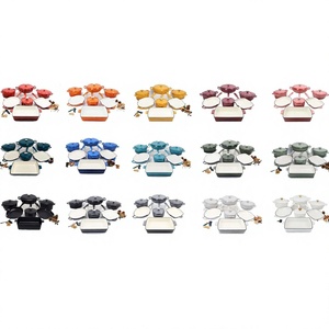 Set di Pentole <span class=keywords><strong>in</strong></span> <span class=keywords><strong>Ghisa</strong></span> <span class=keywords><strong>Smaltata</strong></span> Multicolore 7 Pezzi Antiaderente Multifunzionale per Uso Domestico <span class=keywords><strong>Pentola</strong></span> per Zuppa Multiuso - Product Image 4