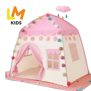 LM tenda mainan anak, untuk permainan dalam dan luar ruangan, tenda mainan kastil anak-anak
