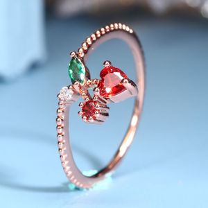 Realizzato sveglio dei monili Placcato <span class=keywords><strong>Oro</strong></span> Uva Zircone frutta Anello - Product Image 6