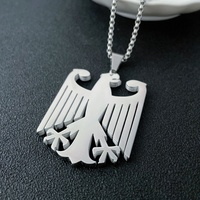 Collar con Colgante de Emblema de Águila de Acero Inoxidable Chapado en Oro, Diseño Personalizado de Moda, Joyería Única de Tendencia al por Mayor