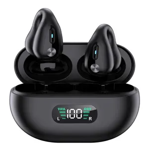 Auriculares Bluetooth V5.3 de conducción ósea, cascos inalámbricos Q80 para videojuegos, con enganche, novedad