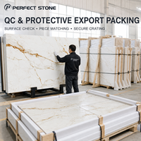 Dalles de pierre frittée Calacatta Gold grand format PerfectStone 3200 mm x 1600 mm pour entrepreneurs et projets commerciaux