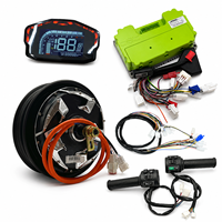 QSMOTOR 10 V4 2000W 45H con Controlador Fardriver ND72300 y Pantalla LCD DKD, Kit Completo de Cableado y Interruptor de Aceleración