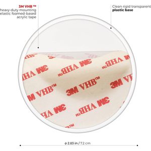 Disco di montaggio adesivo in plastica HASKO da 2 pezzi per accessori a ventosa