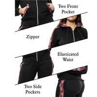 Ensemble de survêtement pour femme PIHA SPORTS, coupe ajustée, uni, 2 pièces, grande taille, 100% coton, ensemble de jogging sportif, sweat-shirt à manches longues