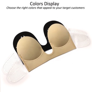 Plunge One Piece Side Tape Sticky Big Size <span class=keywords><strong>Invisible</strong></span> Strapless Push up Silicone Glue Backless <span class=keywords><strong>Sujetador</strong></span> autoadhesivo - Product Image 6