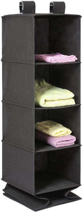 Black Hanging Storage Organizer 53 Inch 6 Tier Rectangular Nonwoven Felt Space Saving Behind Door Wall Mount - Product Image 2