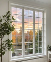 Ventana Moderna de Aluminio con Apertura Vertical, Vidrio Templado y Mosquitera Magnética para Hoteles y Villas