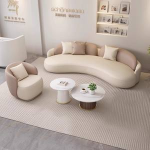 Internet ünlü lüks paslanmaz çelik kumaş tek giriş masa sandalye seti resepsiyon müzakere için basit otel/Villa - Product Image 3