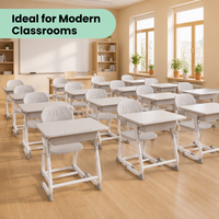 Ensemble bureau et chaise ergonomiques pour enfants, réglables en hauteur, table d'école pour étudiants avec tiroir pour la maison et la salle de classe