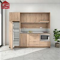 Modern PVC Modular Kitchenette Prefabricated All in One Mini Kitchen Units for Apartment and Hotel Projects