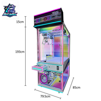 Machine de jeu d'arcade à griffes de luxe à monnayeur, avec distributeur de peluches et éclairage LED, pour centre commercial