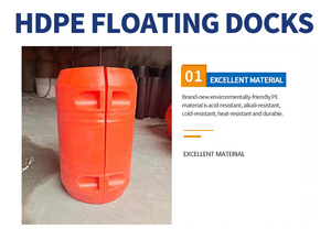 Barrière anti-corrosion flottante en HDPE 400x1000mm pour la gestion des déchets dans les rivières et les voies navigables - Product Image 3
