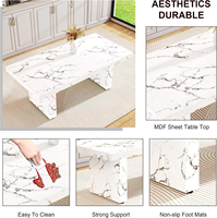 Table à manger moderne en marbre, 79 pouces, rectangulaire, 6-8 personnes, plateau en faux marbre blanc, base sur piédestal, montage facile, écologique, garantie 5 ans