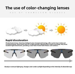 Gafas de Sol para ciclismo con logotipo personalizado UV400, gafas deportivas polarizadas para hombre, fotocromismo que cambia de Color, gafas de sol a prueba de viento para mujer - Product Image 2