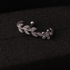 <span class=keywords><strong>Trago</strong></span> lobo Teen Ear Piercing jewelryargento tibetano Mini Crystal Butterfly Sweet Stud orecchini per le donne Flower Helix cartilagine - Product Image 6