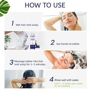 Shampoo anti-chute de cheveux biologique à la vitamine B2, formule nourrissante et rafraîchissante pour prévenir la perte de cheveux - Product Image 5