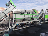 Machine de recyclage de bouteilles en plastique, usine de lavage à friction de tambour en plastique HDPE