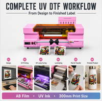 Imprimante DTF UV A3 avec tête DX7, haute précision, machine d'impression d'autocollants 3D en cristal, imprimante d'étiquettes en cristal par transfert de film AB