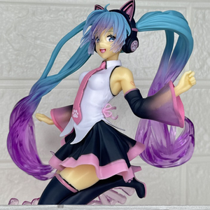 Новинка, 23 см, Kawaii Vocaloid <span class=keywords><strong>Miku</strong></span>, художник с днем рождения, кошачьи уши, аниме-игрушка, Реалистичная фигурка - Product Image 3