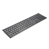 Keyboard Nirkabel BT Isi Ulang USB Tipis Ukuran Penuh 104 Tombol Ambidextrous
