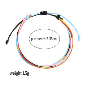 Wholesale Customizable Handwoven Taiwanese Wax Rope <b>Bracelets</b> Multiple Colors for Men and Women Fashion <b>String</b> Accessories - Product Image 4