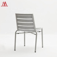 Mobilier d'extérieur moderne, ensemble de Patio, jardin, Conversation, salle à manger, bistrot, chaise et Table empilables en aluminium avec trou pour parapluie