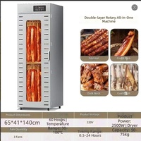 Armoire de séchage rotative commerciale 360° en acier inoxydable suspendue 220V avec garantie 1 an pour saucisses et grains de café