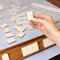 Tuiles de Mahjong Américaines Apres Mahj, Ensemble de Tuiles de Mahjong Personnalisées sur le Thème du Ski, Tuiles de Mahjong de Luxe pour Soirée de Jeu