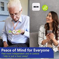 Daytech 55 Sonneries 5 Niveaux de Volume Réglables Portée de 150m Pager pour Soignants en Hôpital et Clinique avec Alimentation par Batterie