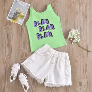 Guangzhou Wholesale baby girl clothes set summer kids clothing shop online 0-15 years children clothes