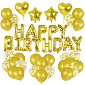 Rose Gold Happy Birthday <b>Balloons</b> Kids Adults Birthday Party Supplies Layout Anniversary Decoration Foil Latex <b>Balloons</b> - Product Image 4