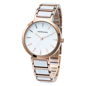 2024 hot selling fashion white bracelet ceramic watches for women luxury china factory