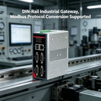 Gateway Industrial IoT para Riel DIN, Convertidor de Protocolo RS485 a Modbus TCP MQTT, Comunicación Virtual, Riel de 35mm, IP40