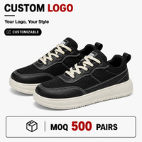 Baskets basses décontractées pour hommes avec logo personnalisé, en cuir à lacets, respirantes, légères et confortables, style créateur