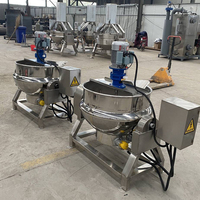 Machine industrielle de cuisson et de mélange de sauce à sauce alimentaire en acier inoxydable plus d'agitateur de couleur avec mélangeur chauffé