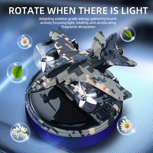 คอนโซลกลางรถใบพัดนักรบพลังงานแสงอาทิตย์ <span class=keywords><strong>flavorin</strong></span> แดชบอร์ดรถน้ําหอมปรับอากาศพร้อมน้ําหอมวานิลลา - Product Image 3