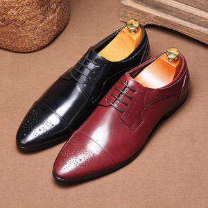 Dernières tendances en matière de chaussures pour hommes en cuir véritable, luxueuses, élégantes, décontractées, formelles, derby, imprimées au laser - Product Image 2