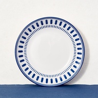 Assiette à dîner/soupe en céramique style nordique, motif vertical sous glaçure, vente en gros d'usine, pour la maison, créative