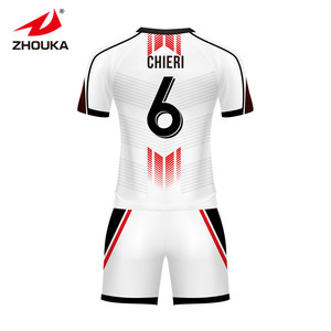 Custom Design online wholesale quick dry colorful soccer robe team black and white soccer jersey - Product Image 3