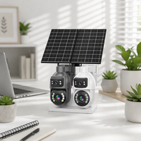 Kamera Keamanan Tenaga Surya CMOS 6MP Lensa Ganda Pan-Tilt 5-50mm Lensa 25X Zoom Deteksi Gerakan AI Alarm IP66 Tahan Air 220 Lebar
