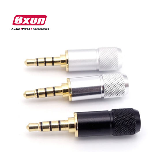 Gold Plated 3.5mm Trrs 4 Poles Male Audio Headphone Plug Connector