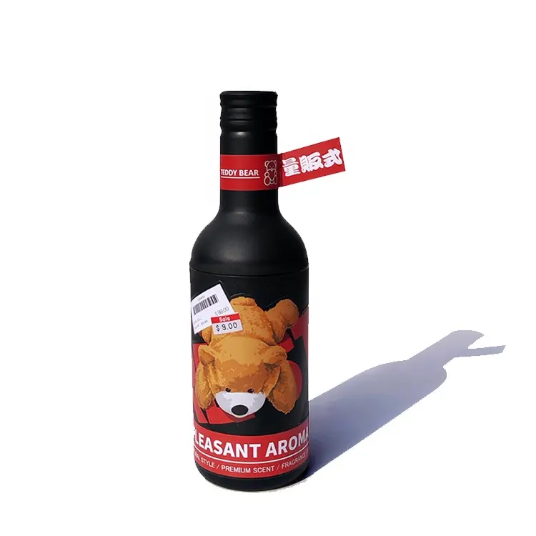 Komik ev süsleri kahverengi ayı genişletilebilir koku şişesi sevimli etiket araba kokusu hava spreyi