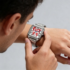 Montre à quartz unisexe étanche de luxe léger haut de gamme, style INS, cadran carré simple et élégant en alliage d'acier inoxydable FUCK9.5 - Product Image 3