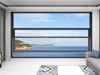 Ventana Corredera Vertical Inteligente con Control Remoto Eléctrico VOBO, de Aluminio y Acero Inoxidable, Impermeable, para Hoteles y Exteriores