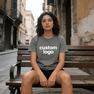 Camisetas de Manga Corta para Hombre, Estilo Urbano, 100% Algodón, Transpirables, con Logotipo Personalizado - Product Image 1